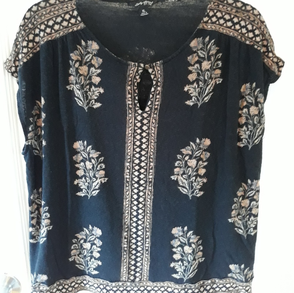 Lucky Brand Cap Sleeve Shirt XL